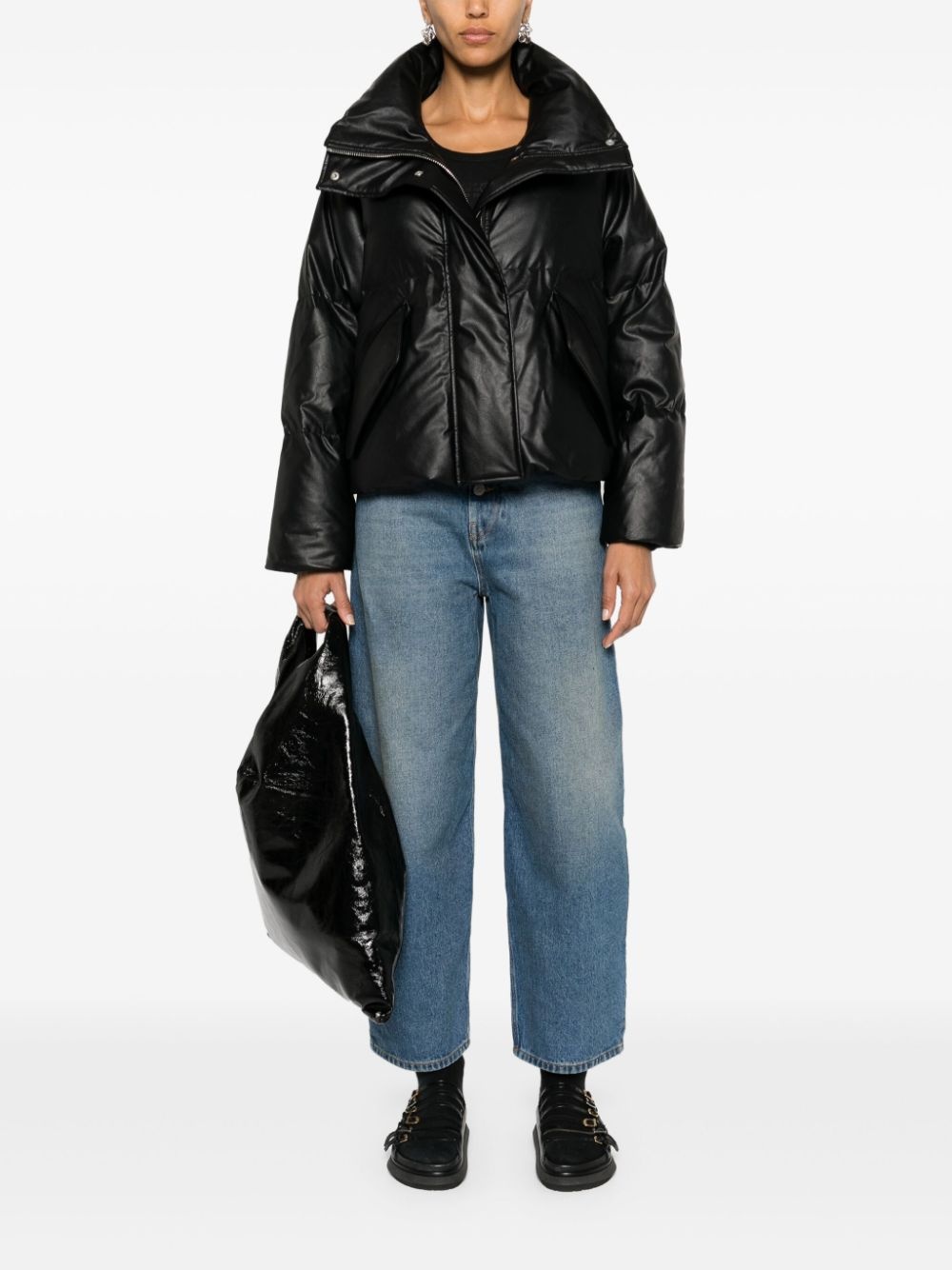 funnel-neck padded jacket - 2