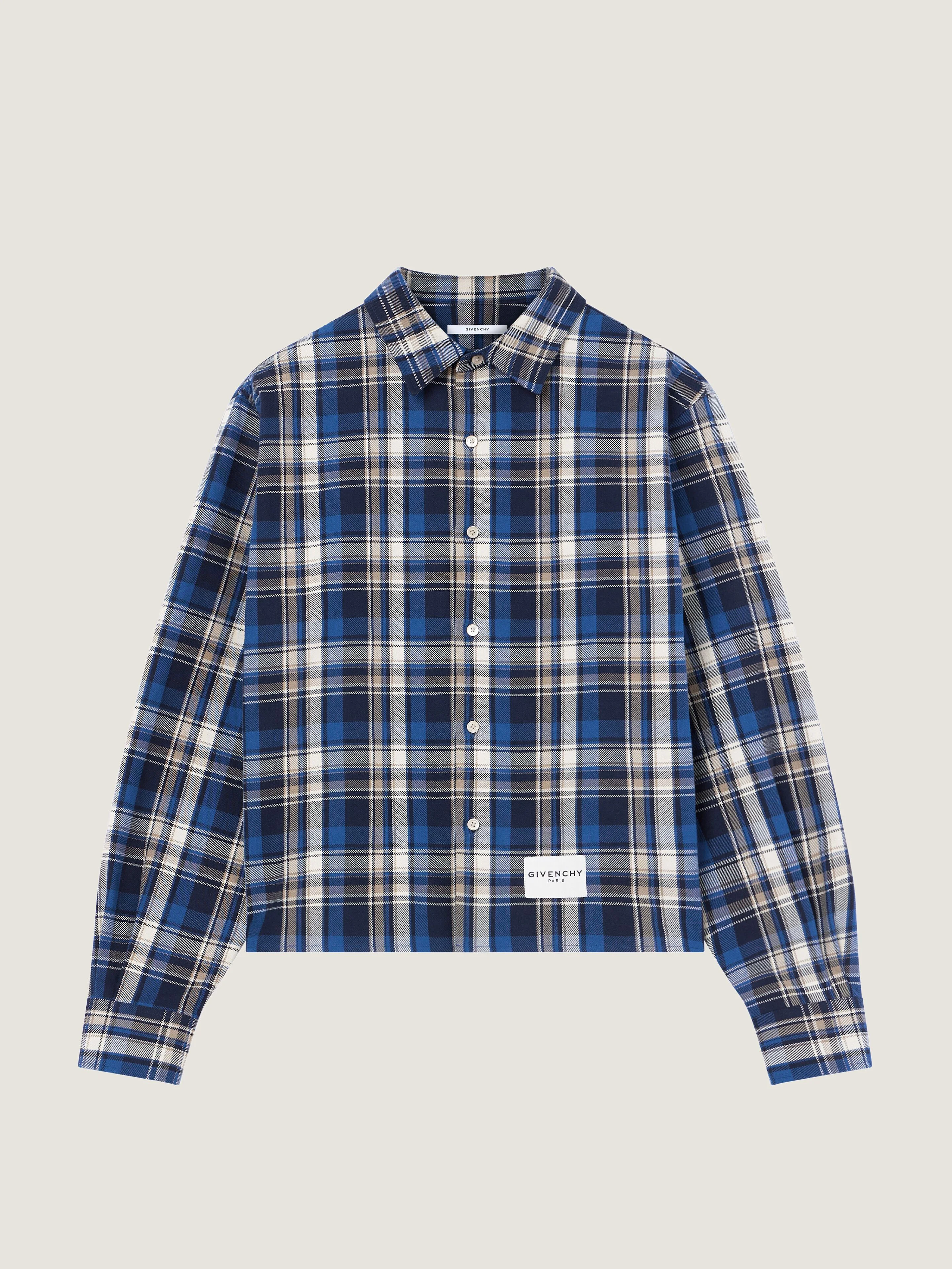 CROPPED CHECKED SHIRT IN COTTON - 1
