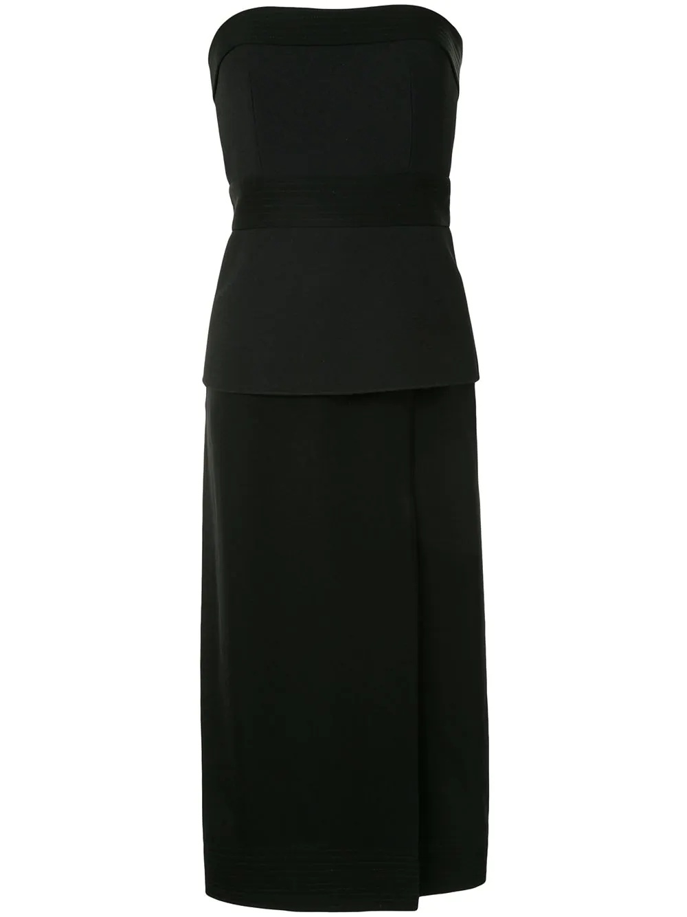 strapless midi dress - 1