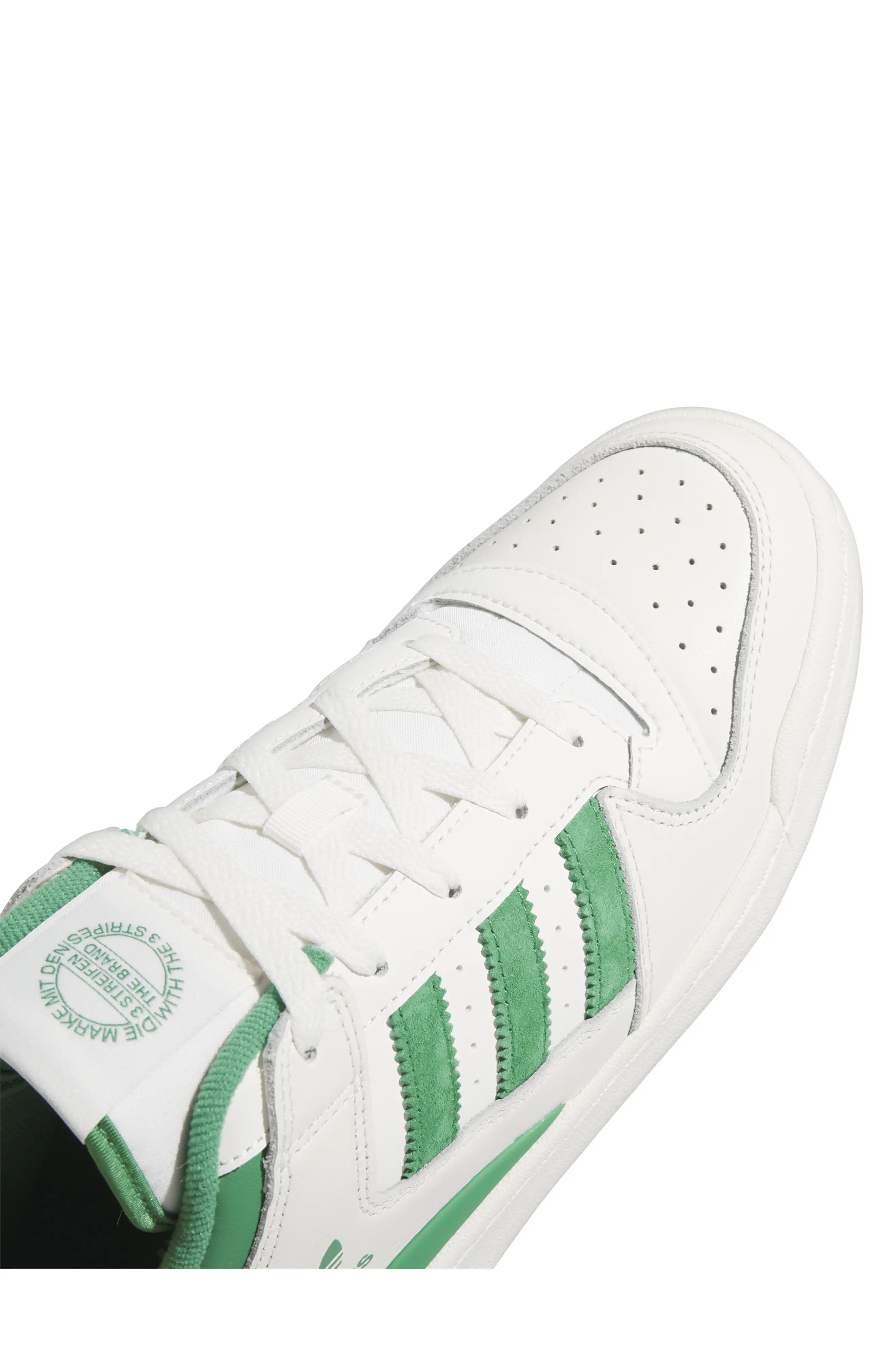 Forum Court Sneaker in White/Preloved Green/White - 8