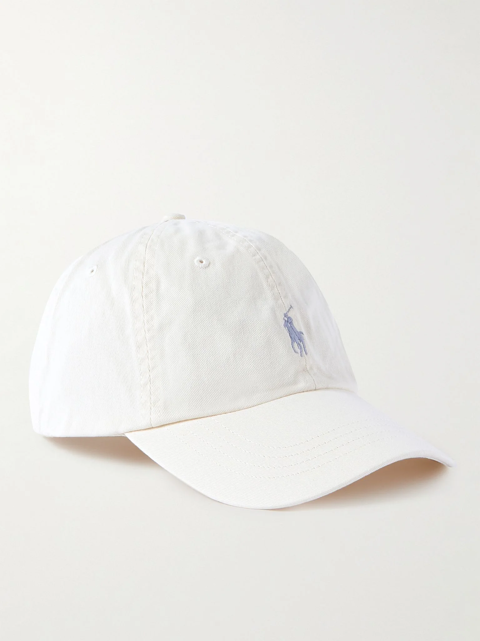 Logo-Embroidered Cotton-Twill Baseball Cap Off-white - 1