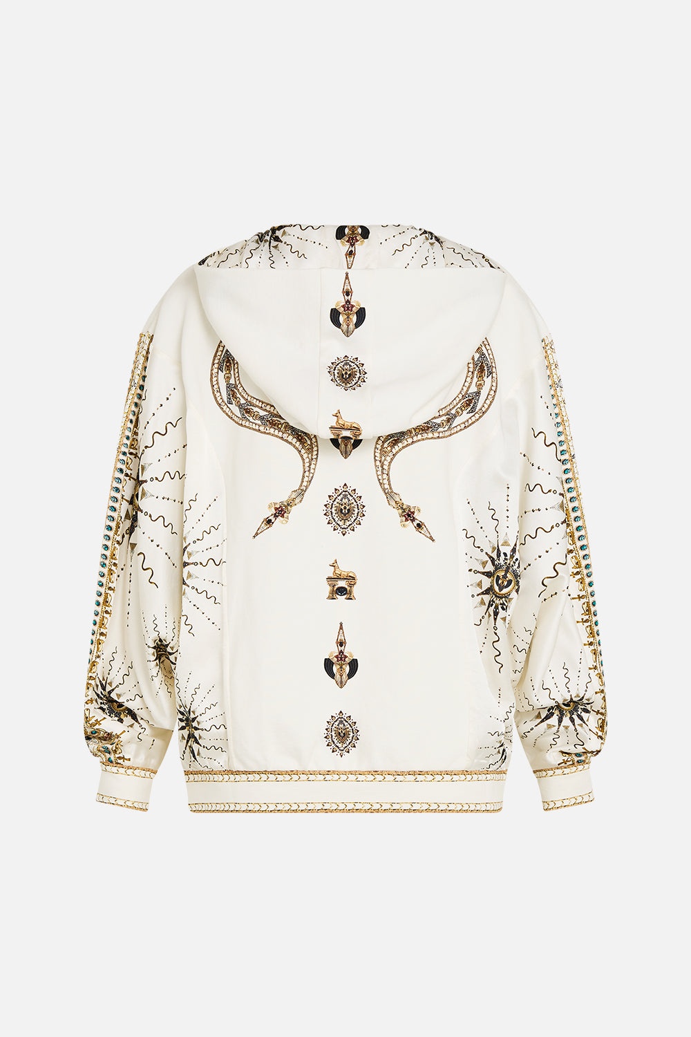 SILK MIX JERSEY ZIP FRONT SWEATER - 7