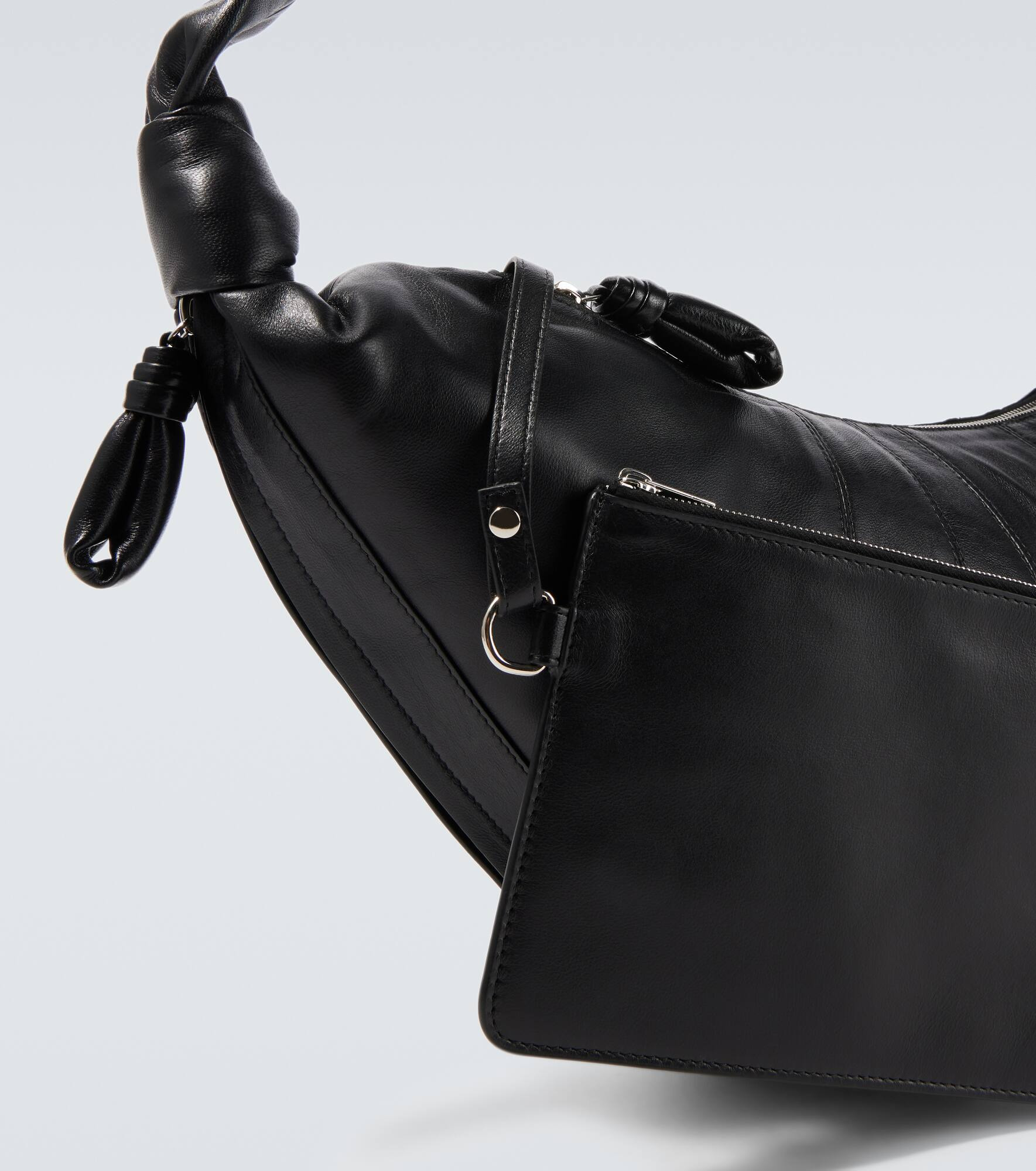 Croissant Large leather shoulder bag - 6