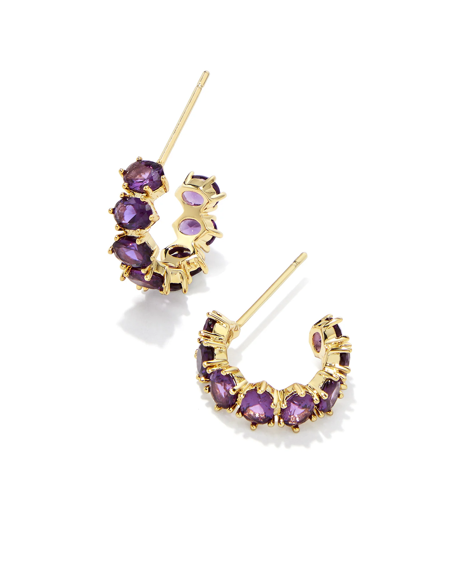 Cailin Gold February Huggie Earrings - 1