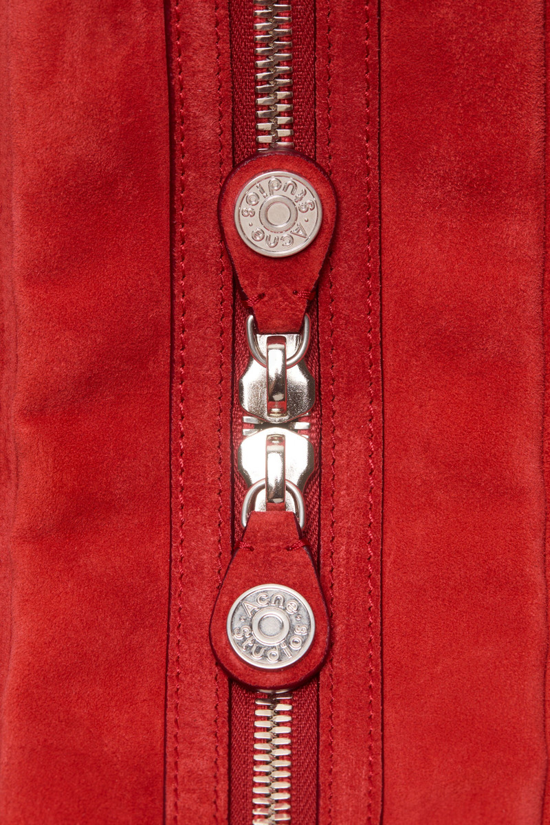 Acne Studios Camero Camera Suede Shoulder Bag - Fire red outlook