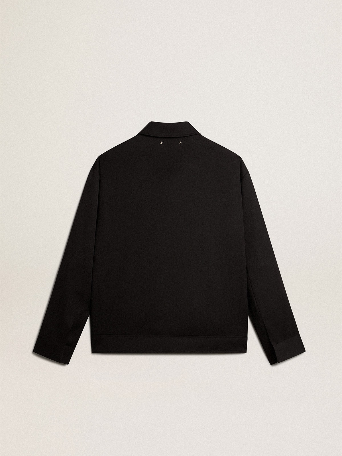 Men’s zip-up jacket in black wool gabardine - 6