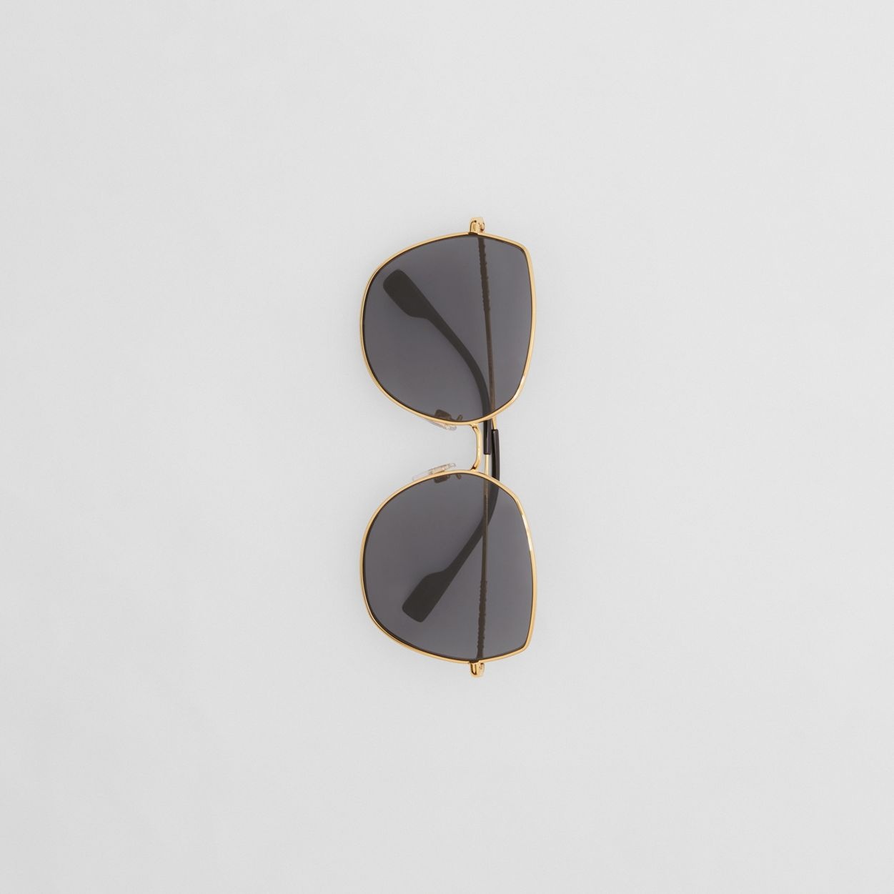 Icon Stripe Detail Square Frame Sunglasses - 4
