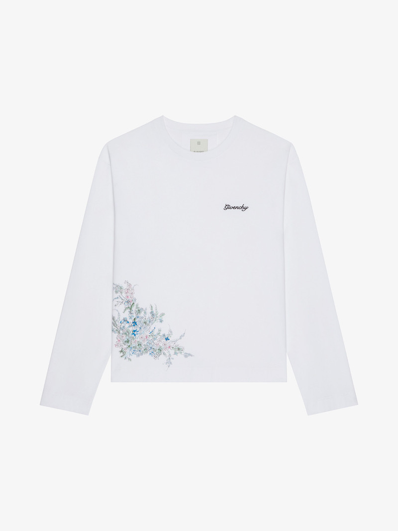 BOXY FIT T-SHIRT IN COTTON GIVENCHY FLOWERS 1