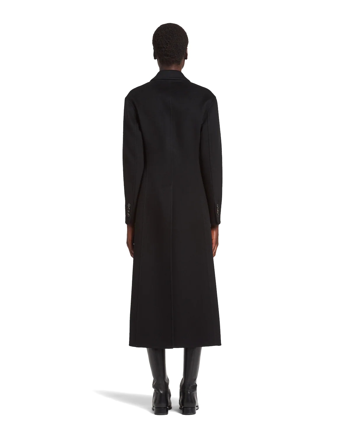 Single-breasted wool and cashmere coat - 4