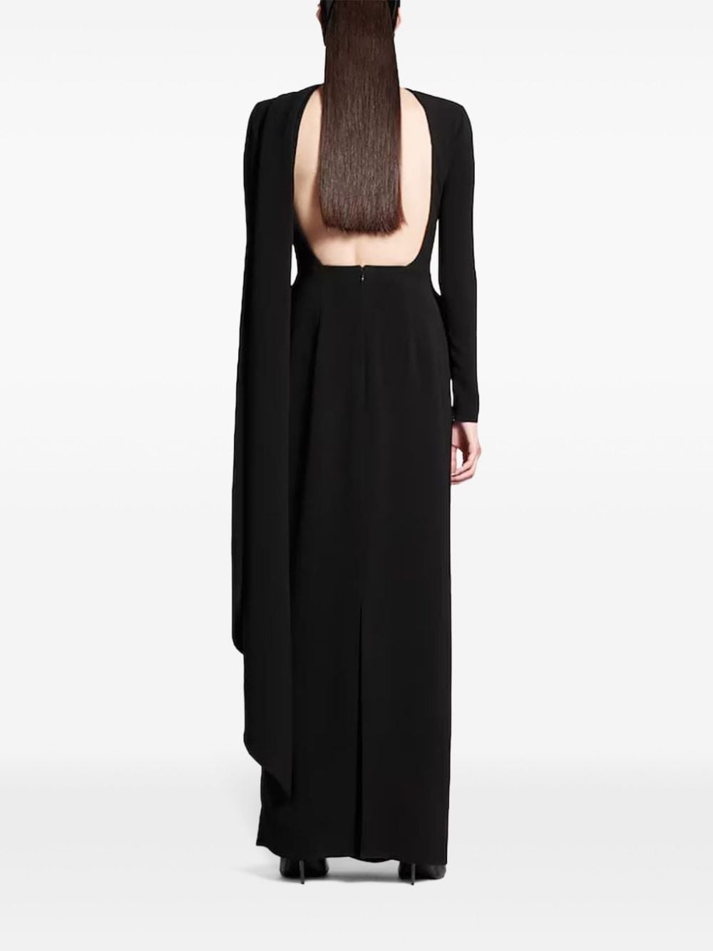 cape-design gown - 3