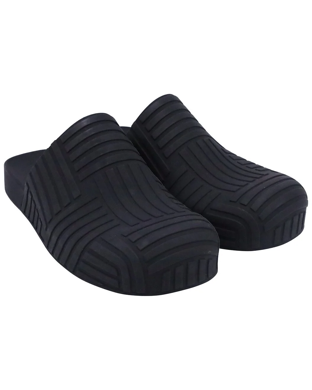 Bottega Veneta Men's Rubber The Slider Intrecciato-Embossed Mule (Authentic Pre-Loved) - 1