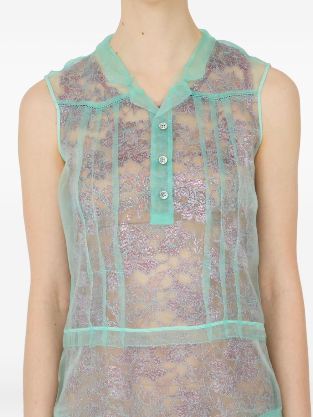layered mini dress - 6