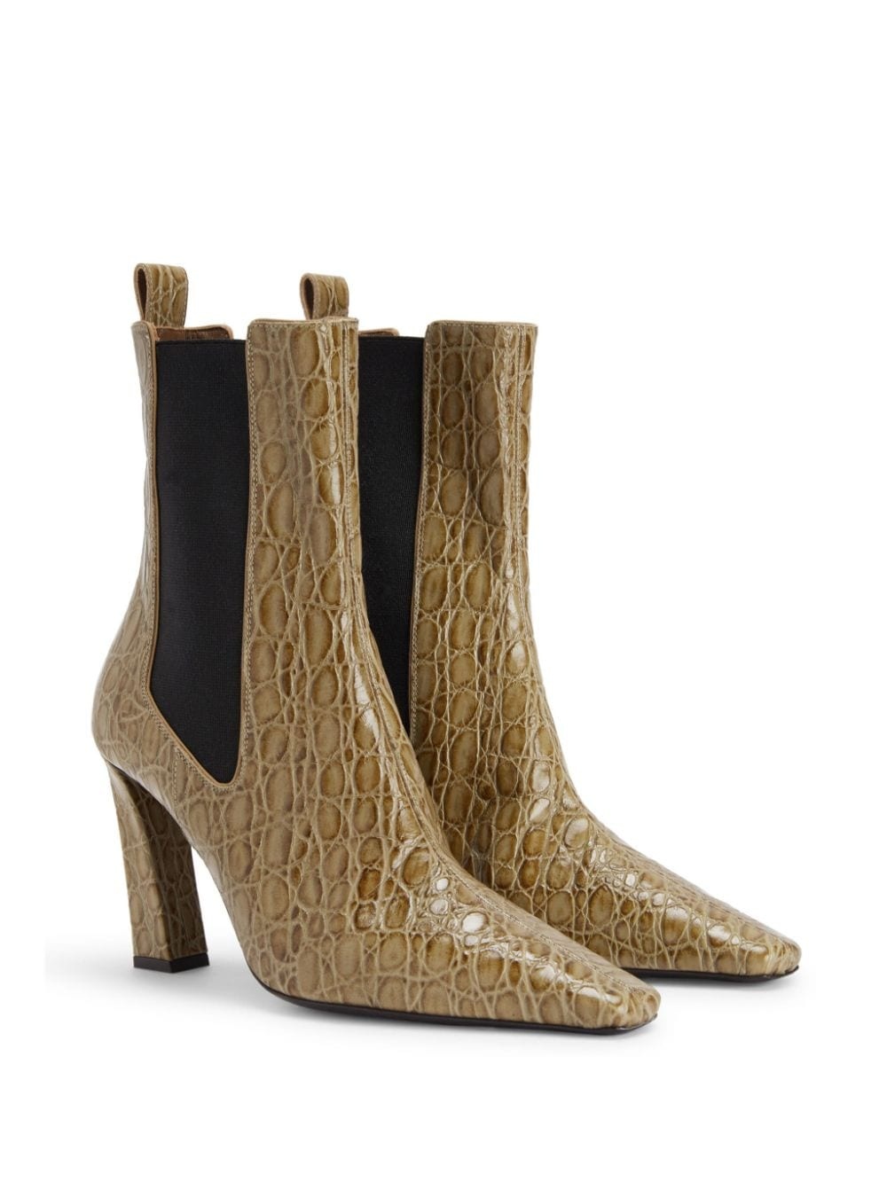 Janiee snake-print leather ankle boots - 2