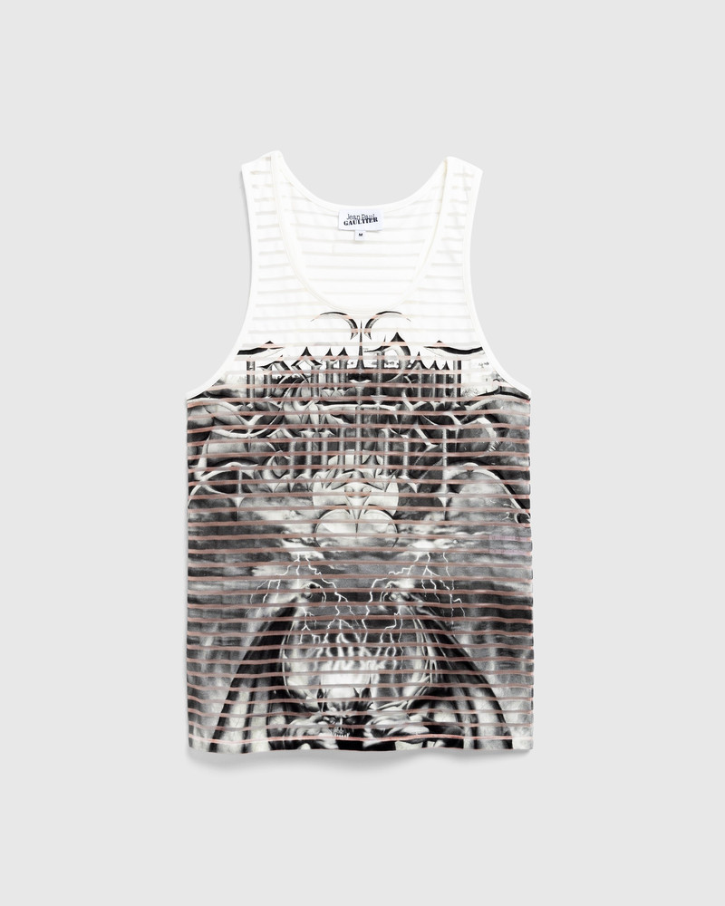 Jean Paul Gaultier – Jersey Tank Top Printed Diablo White/Black 1
