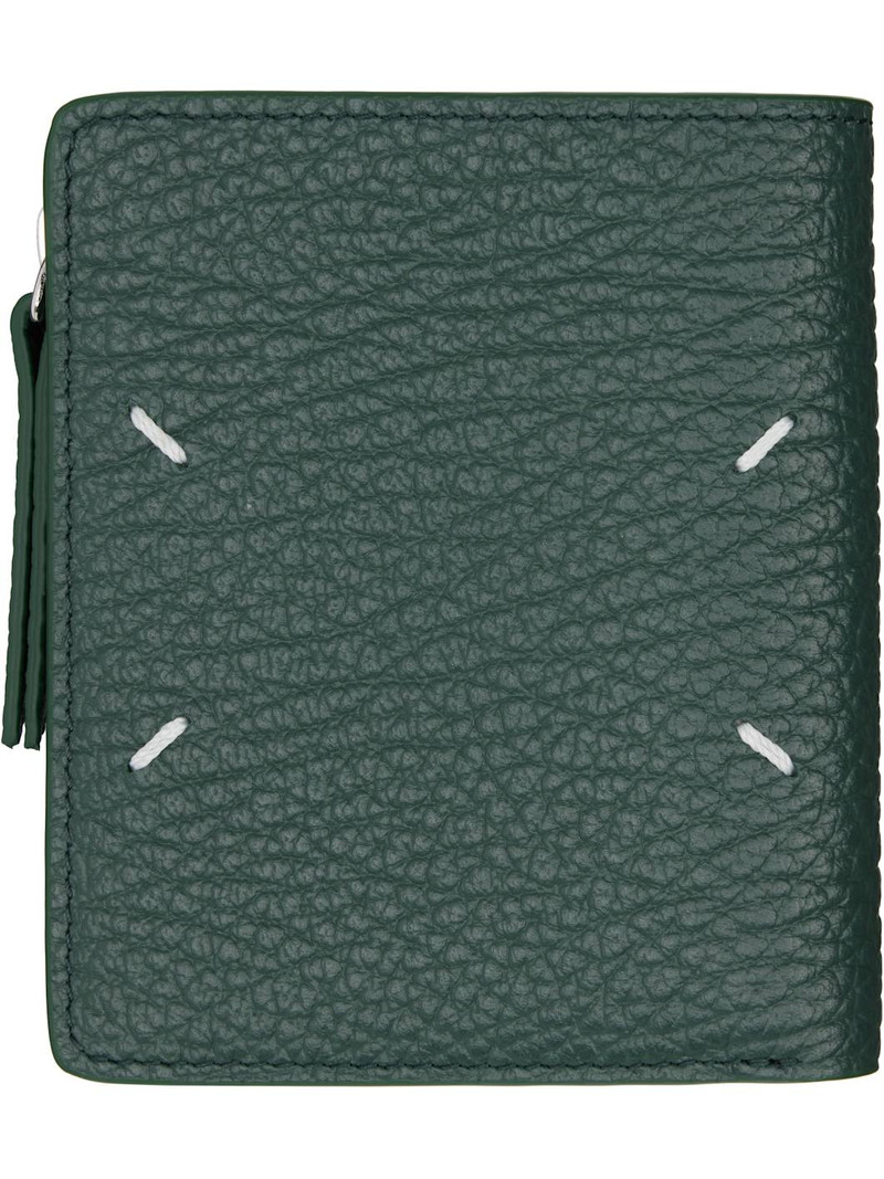 Maison Margiela Green Four Stitches Wallet outlook