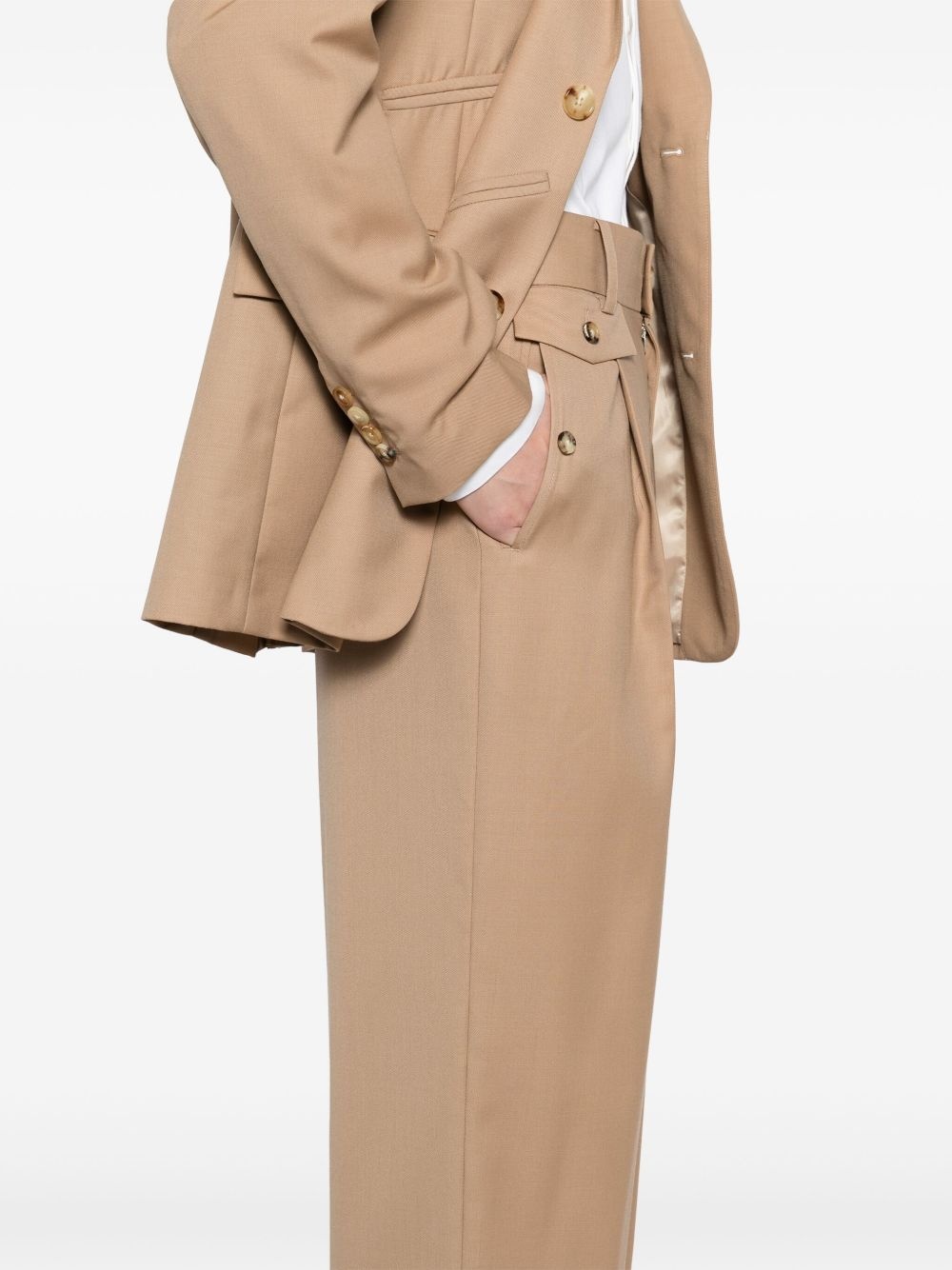 SLASHED WIDE-LEG TROUSERS - 2