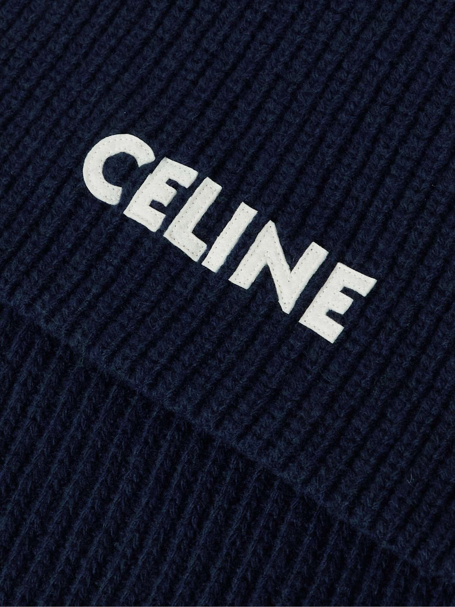 Logo-Appliquéd Ribbed Wool Scarf - 3