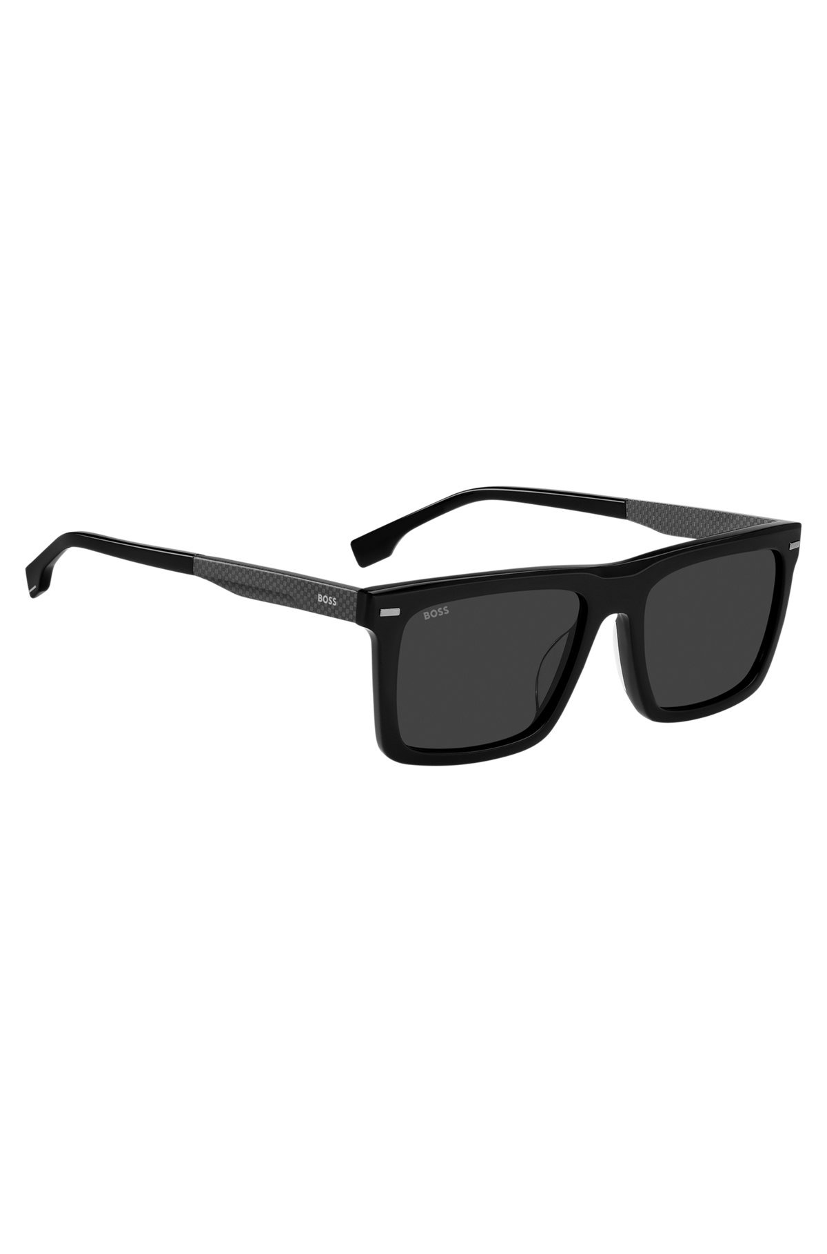 BLACK-ACETATE SUNGLASSES WITH CARBON-FIBER TEMPLES - 4