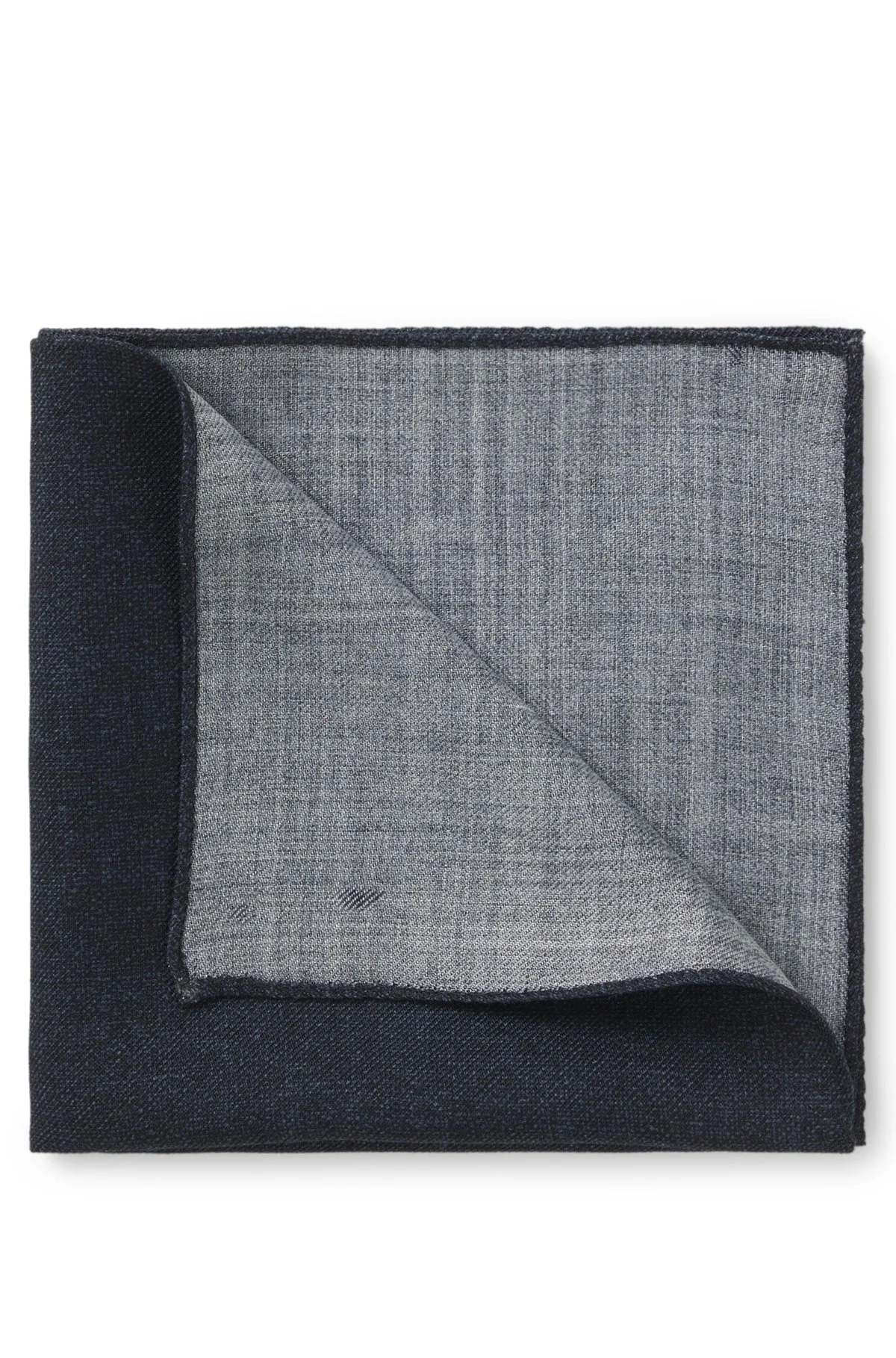MELANGE POCKET SQUARE IN WOOL AND SILK - 1