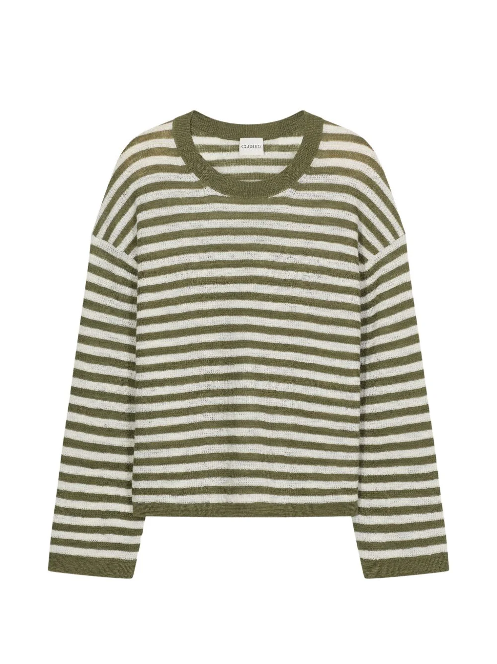 striped crew-neck sweater - 1