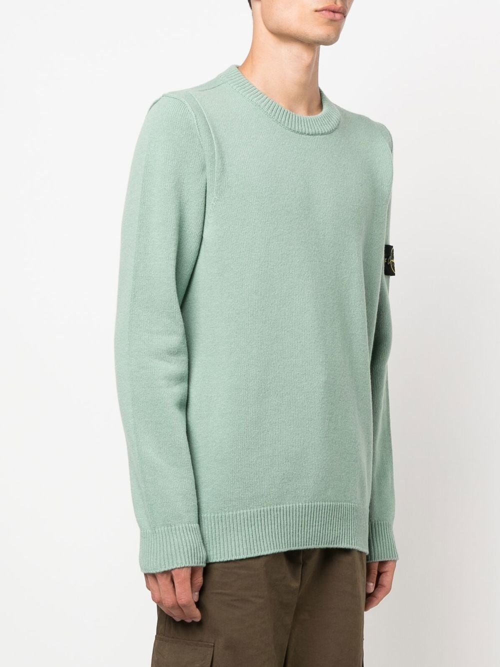 logo-patch long-sleeve jumper - 3