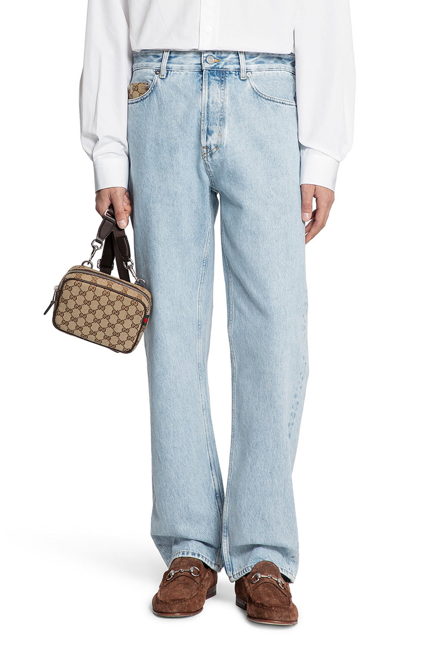 Denim-And-Gg-Canvas-5-Pocket-Jeans - 6