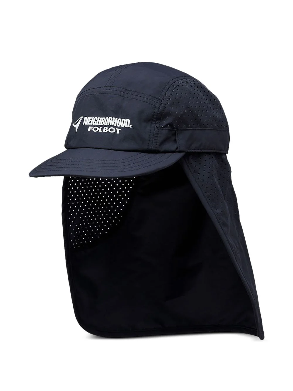 logo-print panelled cap - 1
