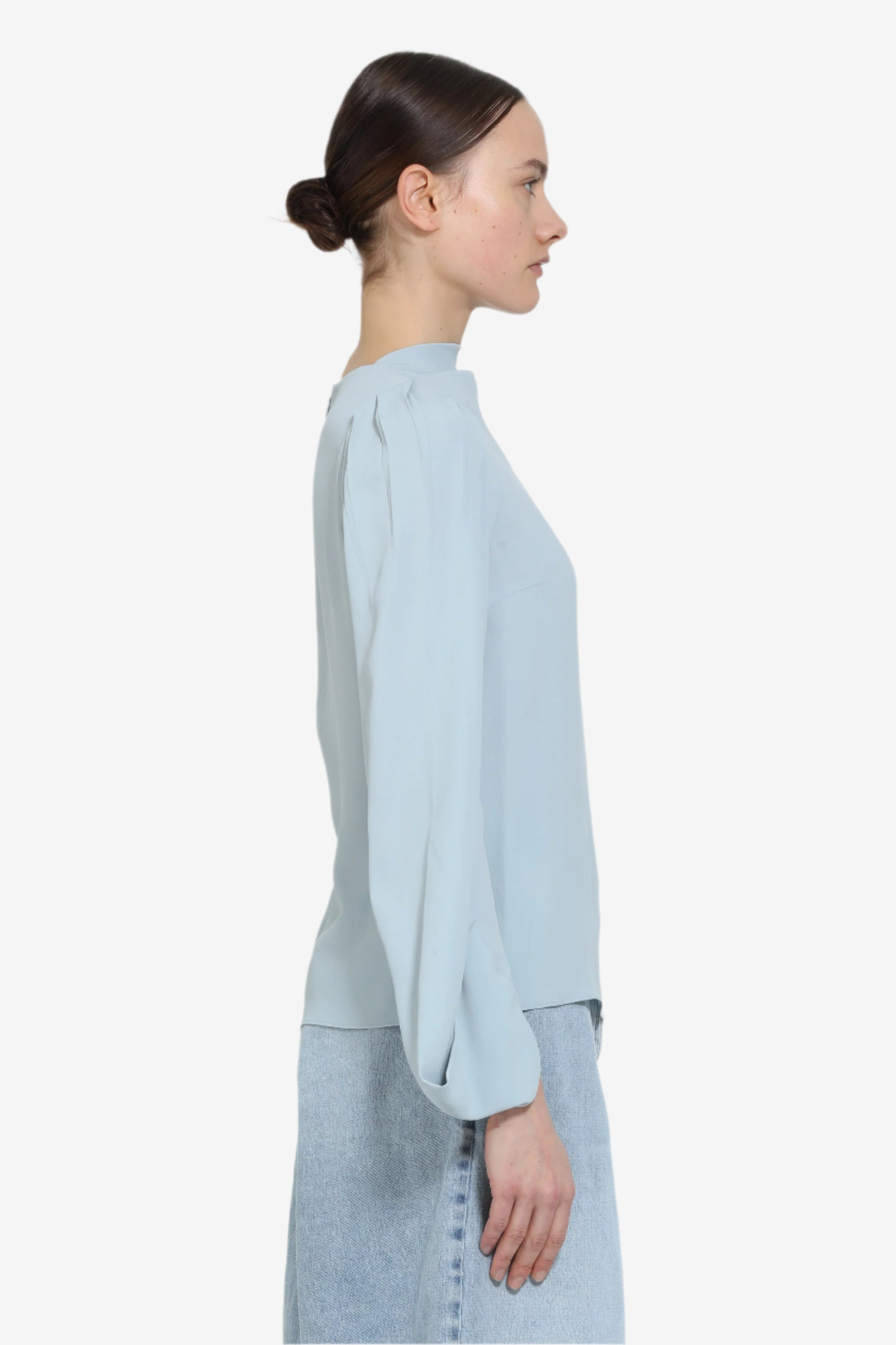 BLOUSE WITH LONG FLARED SLEEVES - 3