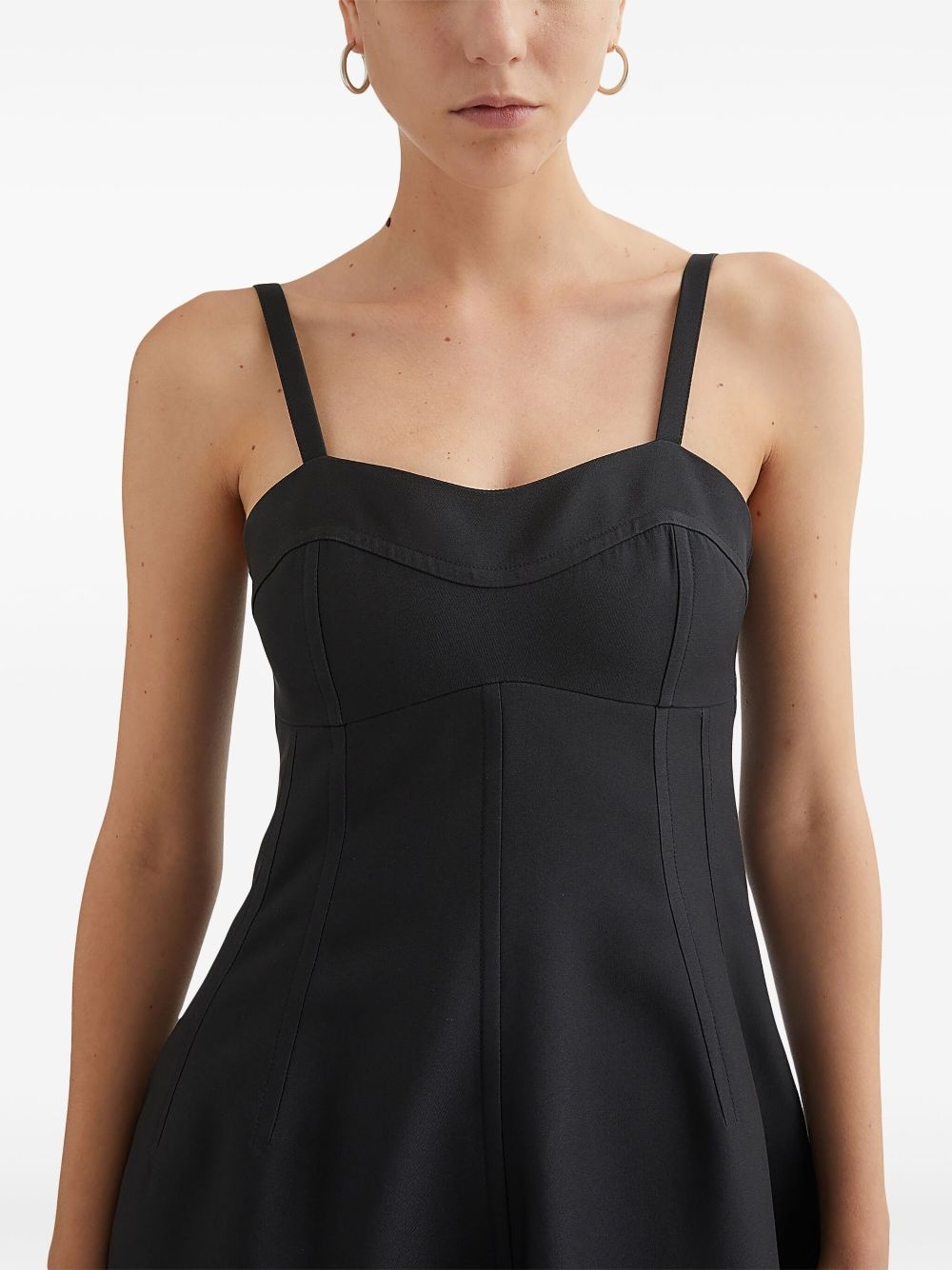 bustier-style midi dress - 4