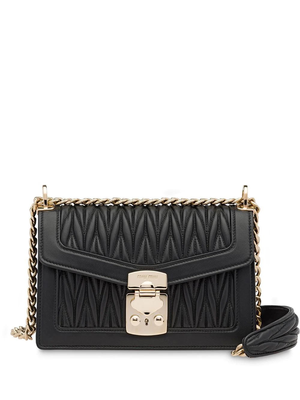 Miu Confidential matelassé leather bag - 1