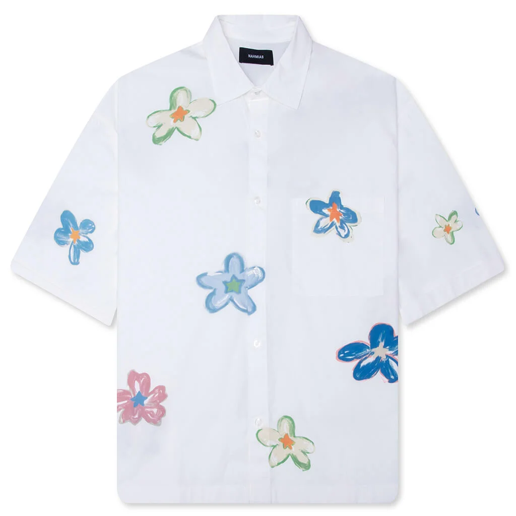 SUPER BLOOM CROPPED S/S SHIRT - WHITE - 1