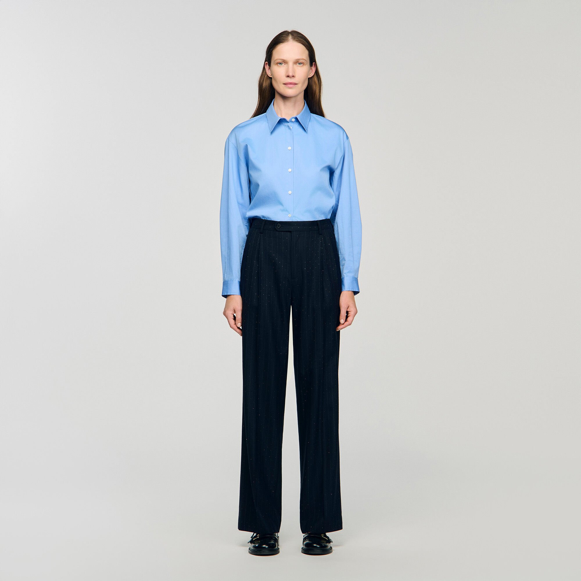 RHINESTONE STRIPED TROUSERS - 2