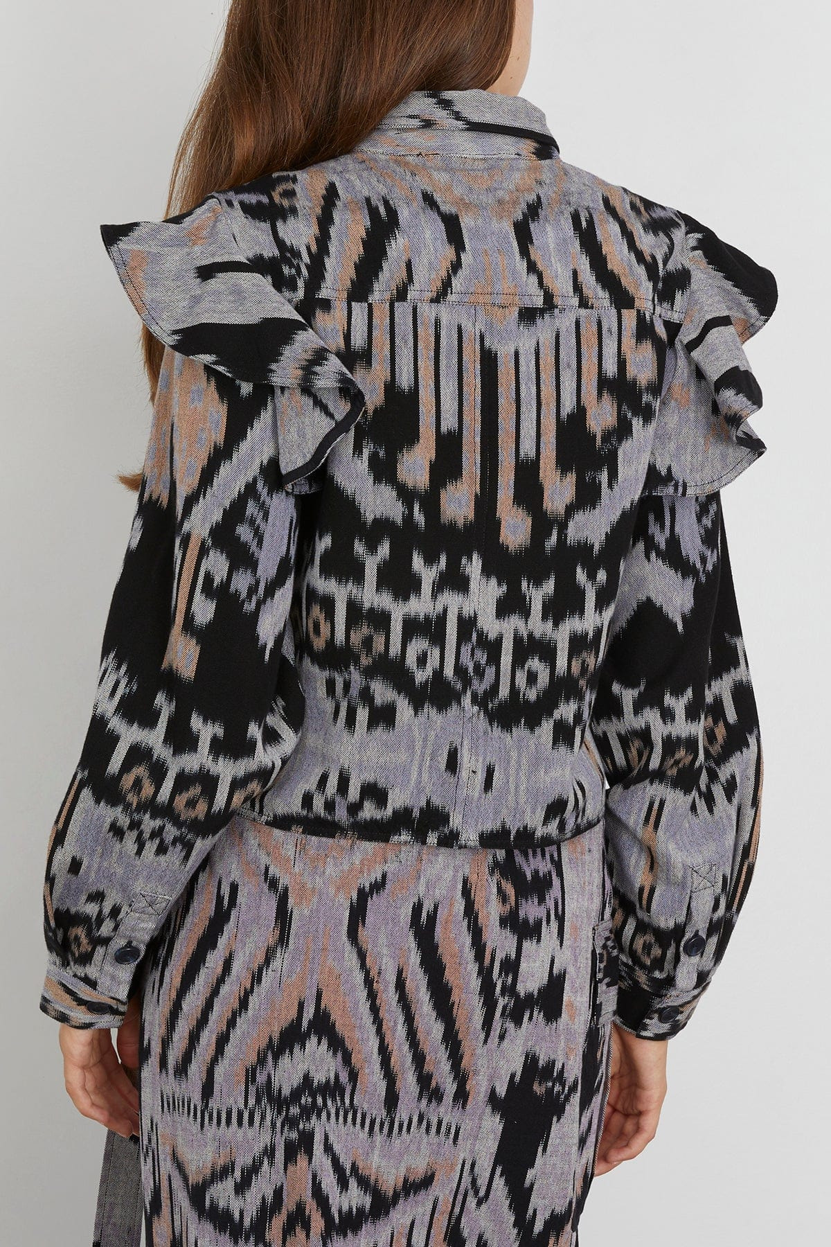Mathilde Long Sleeve Blouse in Tigereye - 4