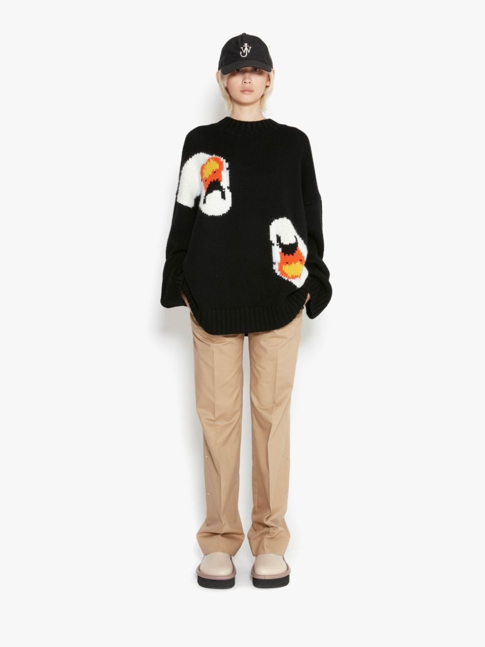 OVERSIZED SWAN CREWNECK JUMPER - 5