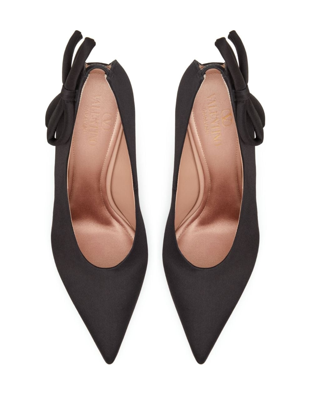 Nite-Out 110mm bow-detail satin pumps - 4