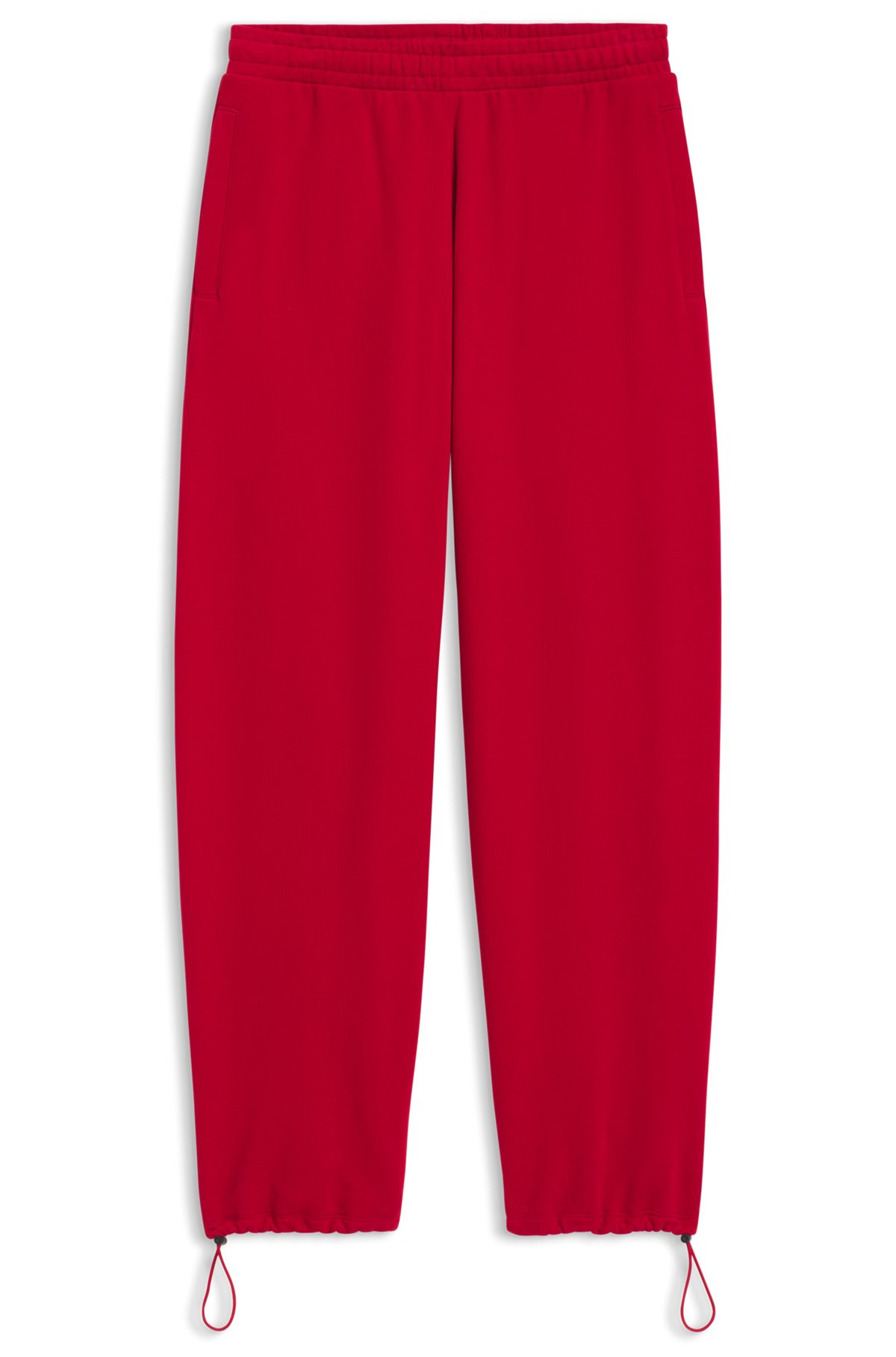 BAGGY-FIT TRACKSUIT BOTTOMS IN PEACHED COTTON - 1