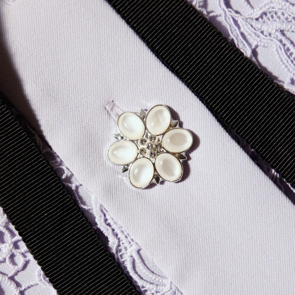 Lilac Guipure Jacket With Bow Detail - 5
