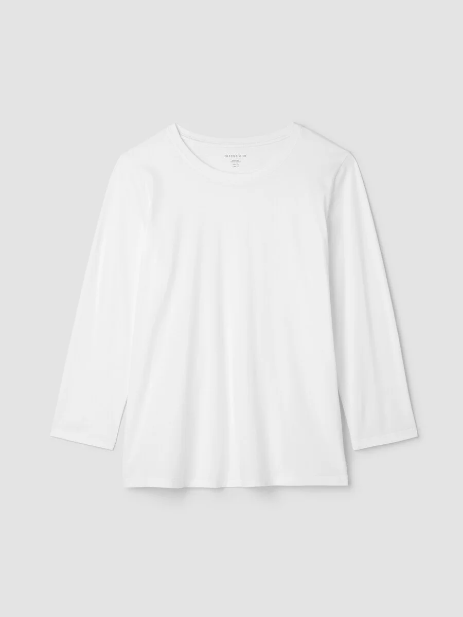 Organic Pima Cotton Jersey 3/4-Sleeve Tee - 1