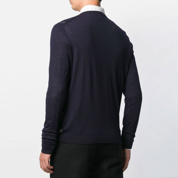 Gucci Monogram Motif Sweater 'Navy' 576902XKAUM - 3