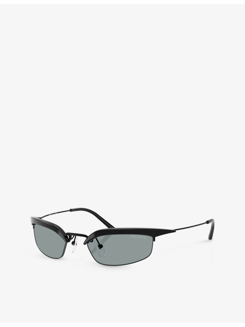 Prada PR B50S Rectangle-Frame Metal Sunglasses outlook
