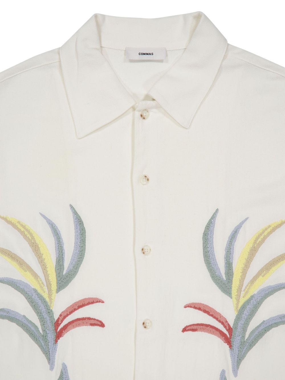 embroidered camp-collar shirt - 3