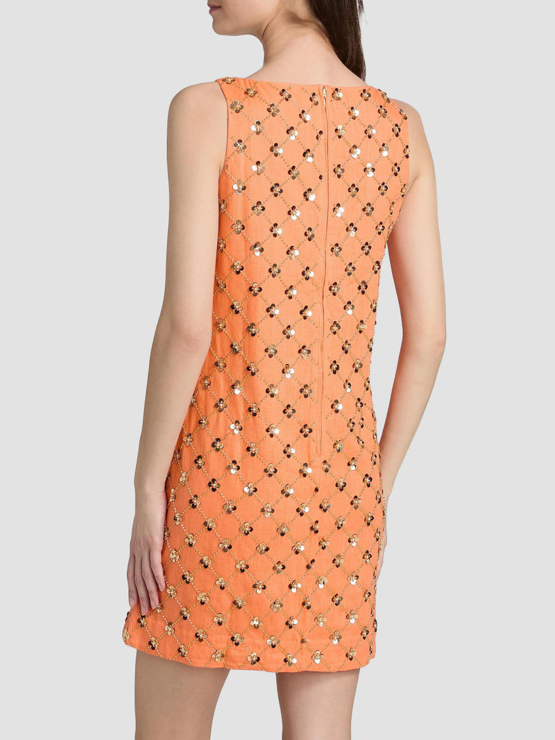 Women's Tamala Embellished Shift Dress - Papaya Beaded Sequin 5