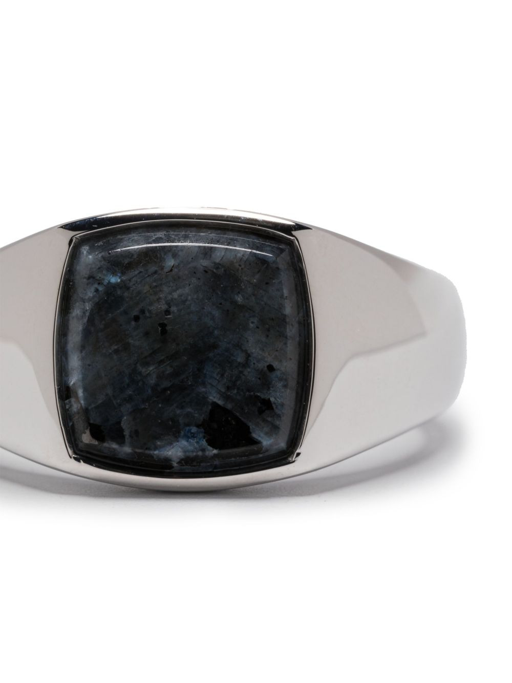 sterling silver larvikite ring - 2