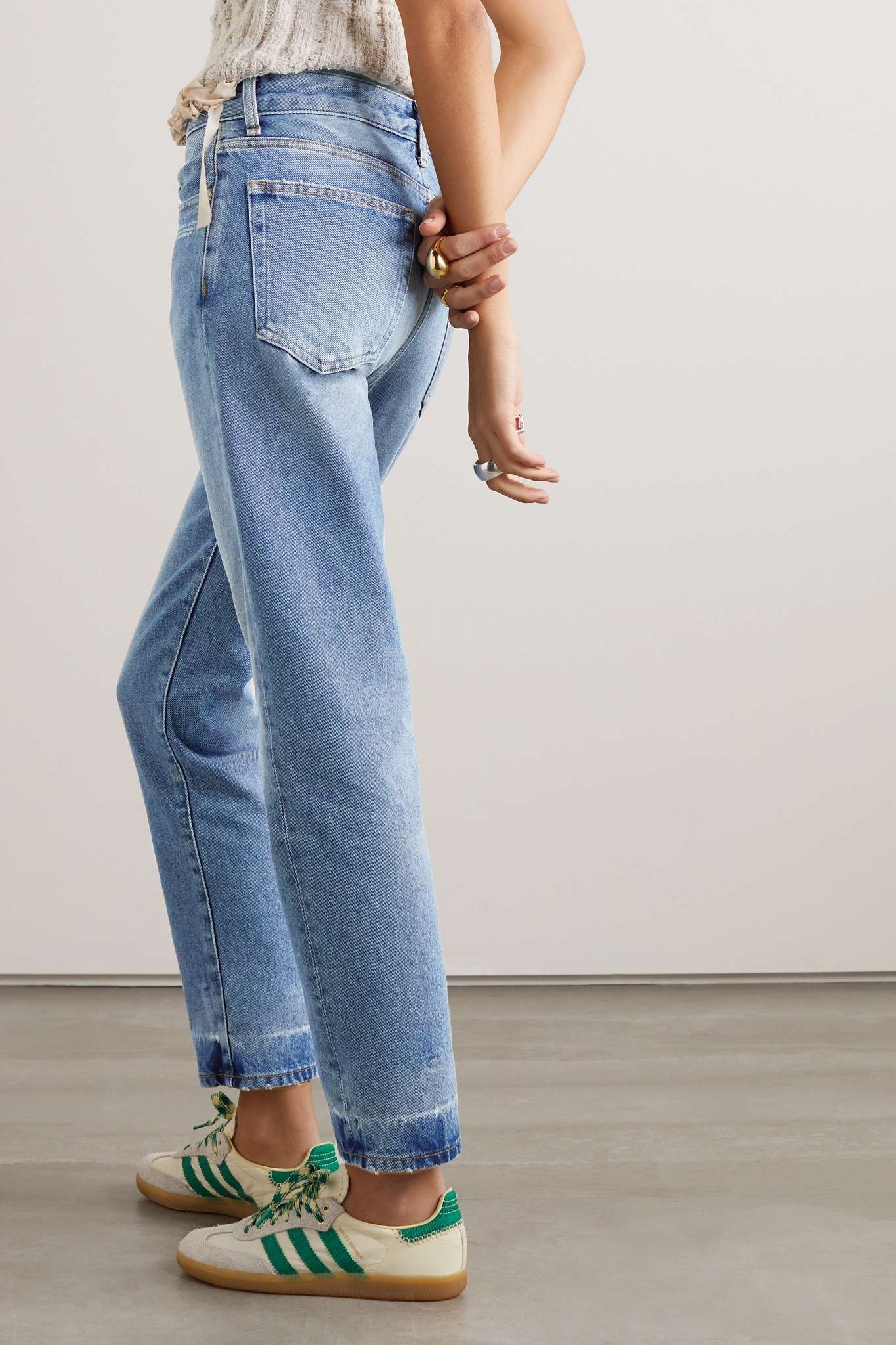 Corporate distressed high-rise slim-leg jeans - 3