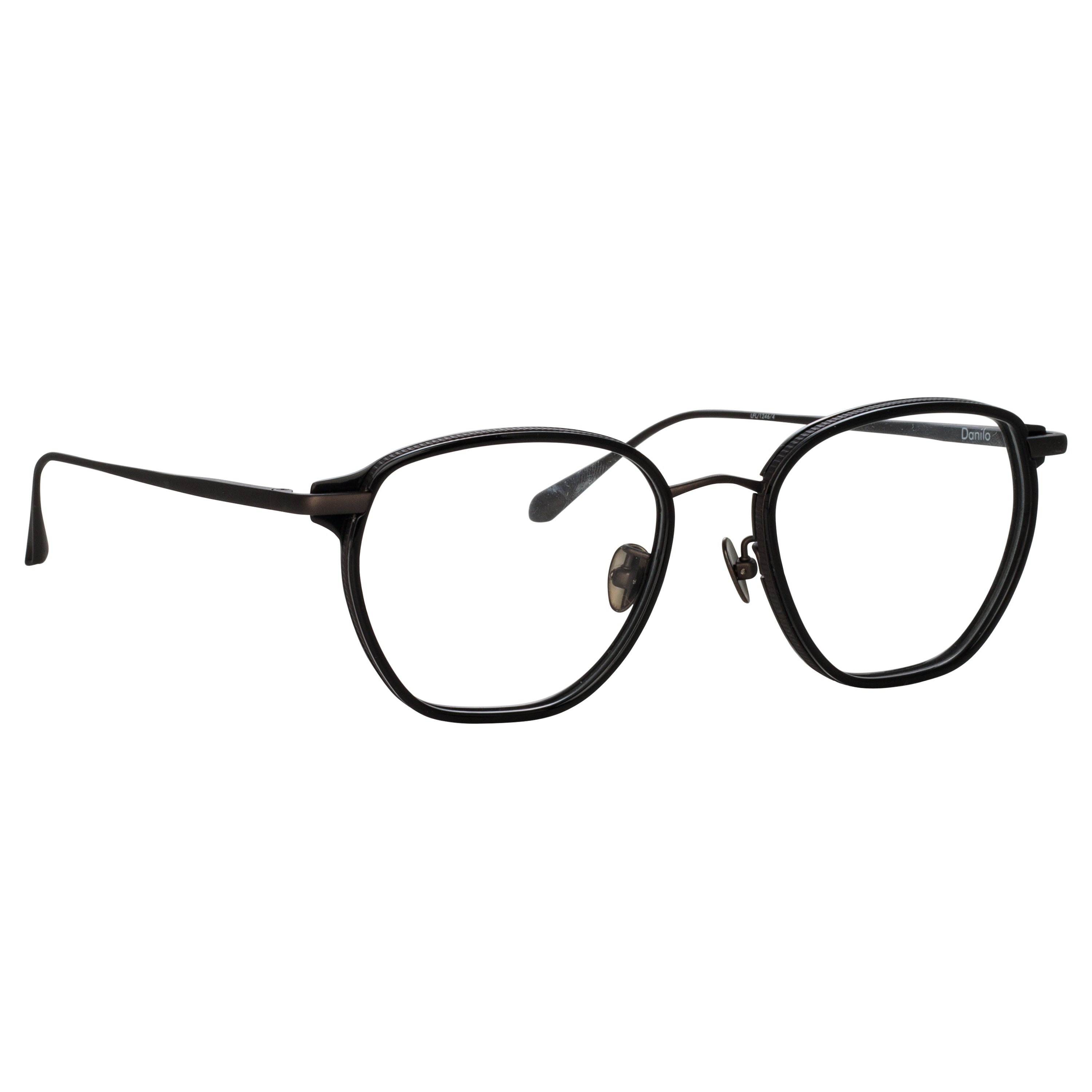 DANILO ANGULAR OPTICAL FRAME IN MATT NICKEL - 3