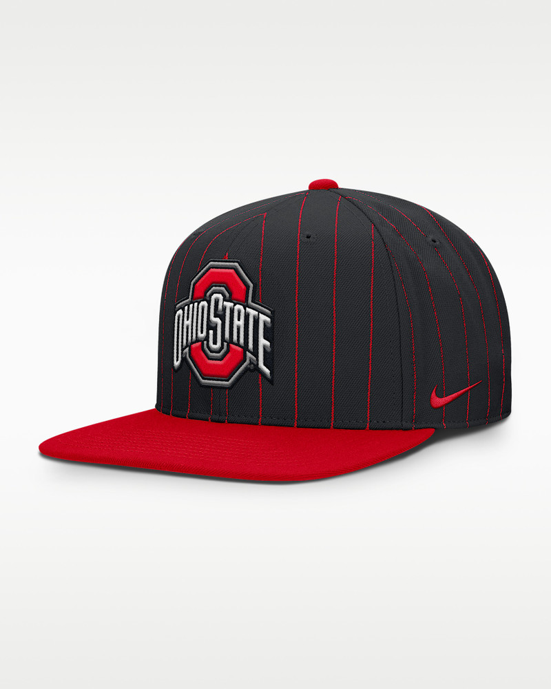 Ohio State Primetime Pin Stripe 2-Tone Men's Nike Dri-FIT College Adjustable Hat 1