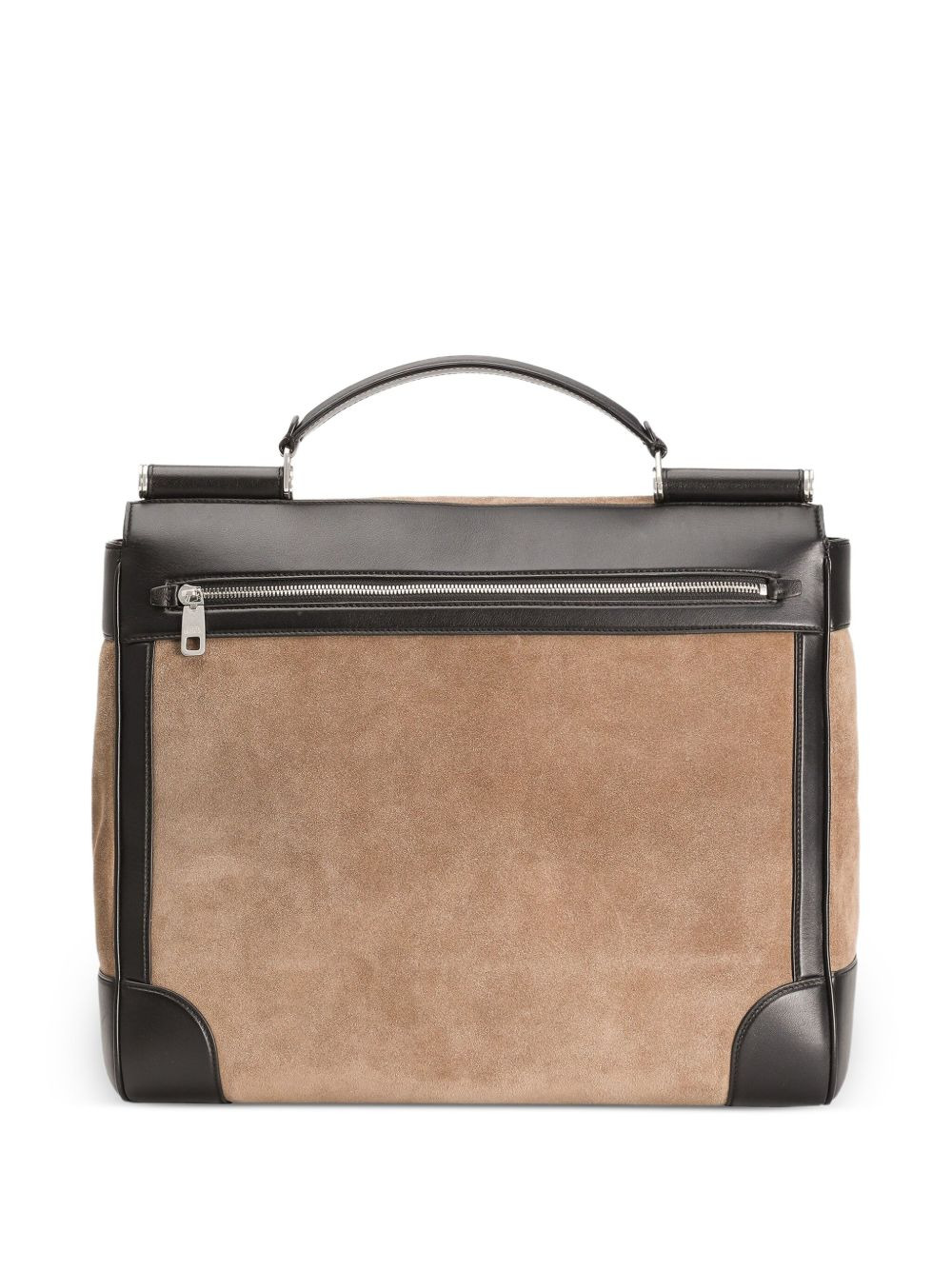 Sicily suede and leather structured shoulder bag - 3