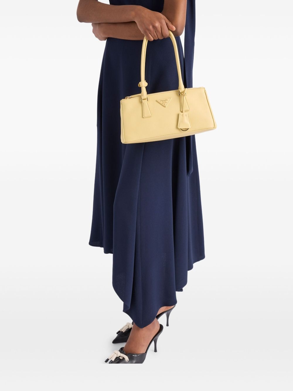 asymmetric satin midi dress - 4