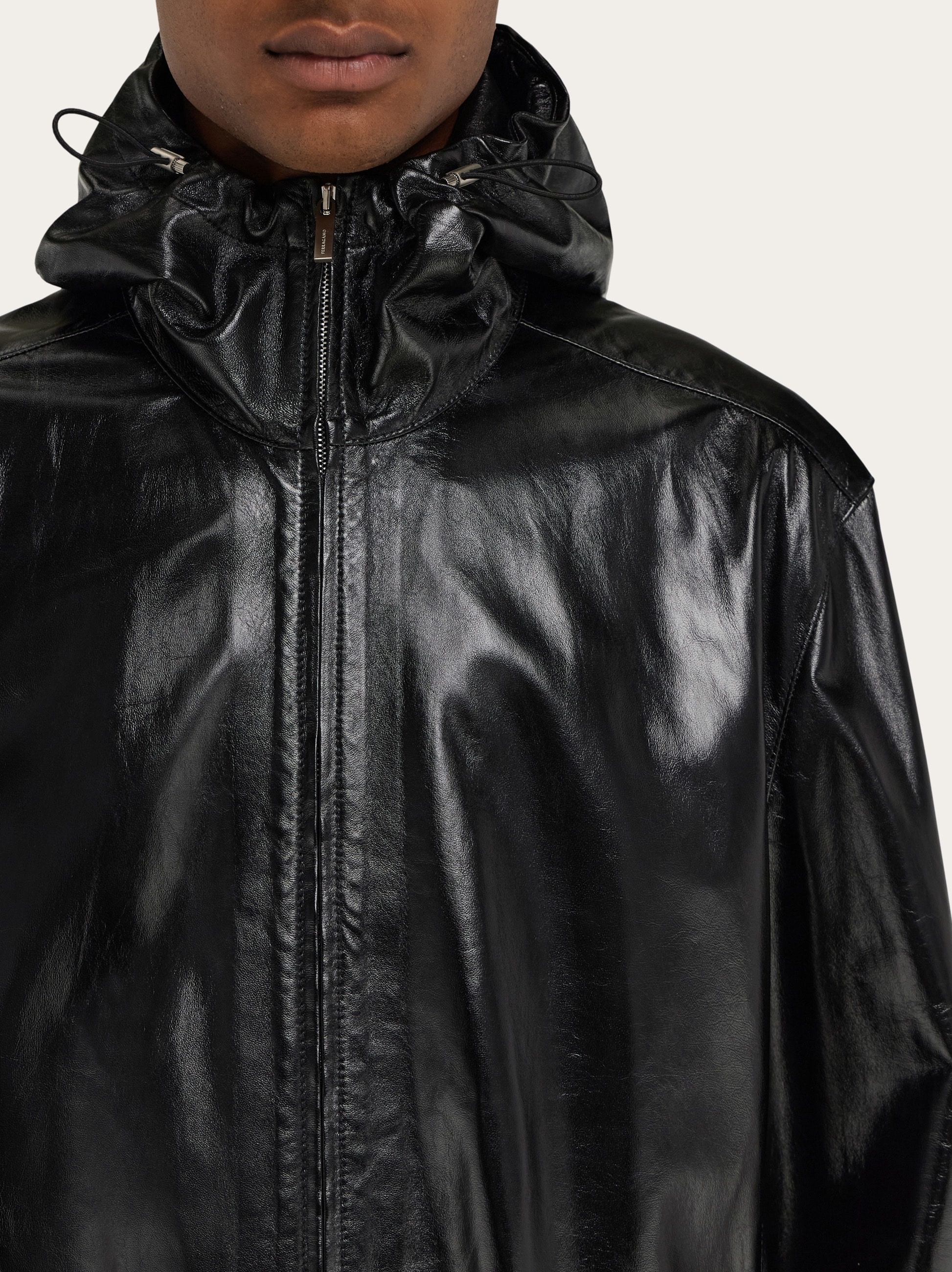 Cropped nappa parker - 4