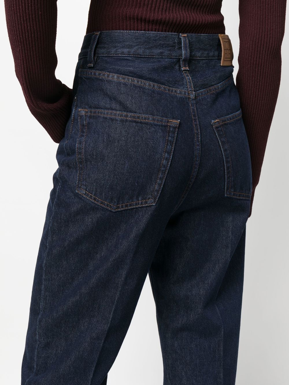 high-waist cropped jeans - 5